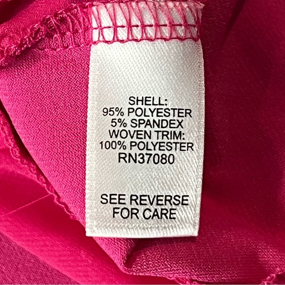 Est. 1946 Pink Ruffle Dress or Tunic Blouse Top Size XL Pink Sheer Ruffle Hem - Picture 6 of 7